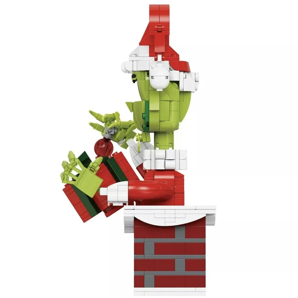 The Chimney Grinch Building Kit 504-Plastic Pcs Set CHRISTMAS Brick Building Set